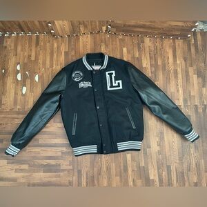 Lonsdale Black Varsity Jacket